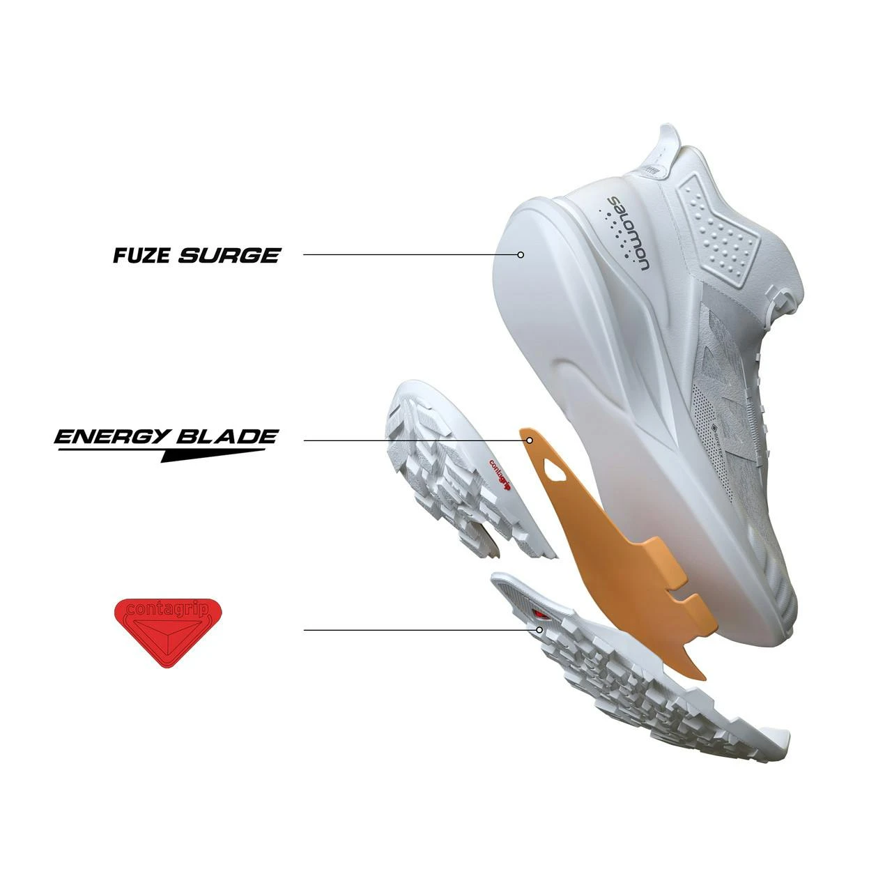 Salomon OUTpulse Mid Gore-Tex Light Trail Shoes - Women's 3 Salomon OUTpulse Mid Gore-Tex Light Trail Shoes - Women's - Image 3